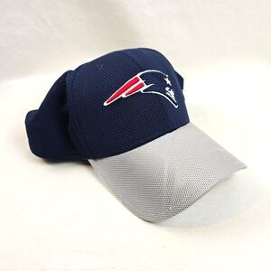 New England Patriots Hat Mens Medium Large Blue Gray New Era 39THIRTY Stretch